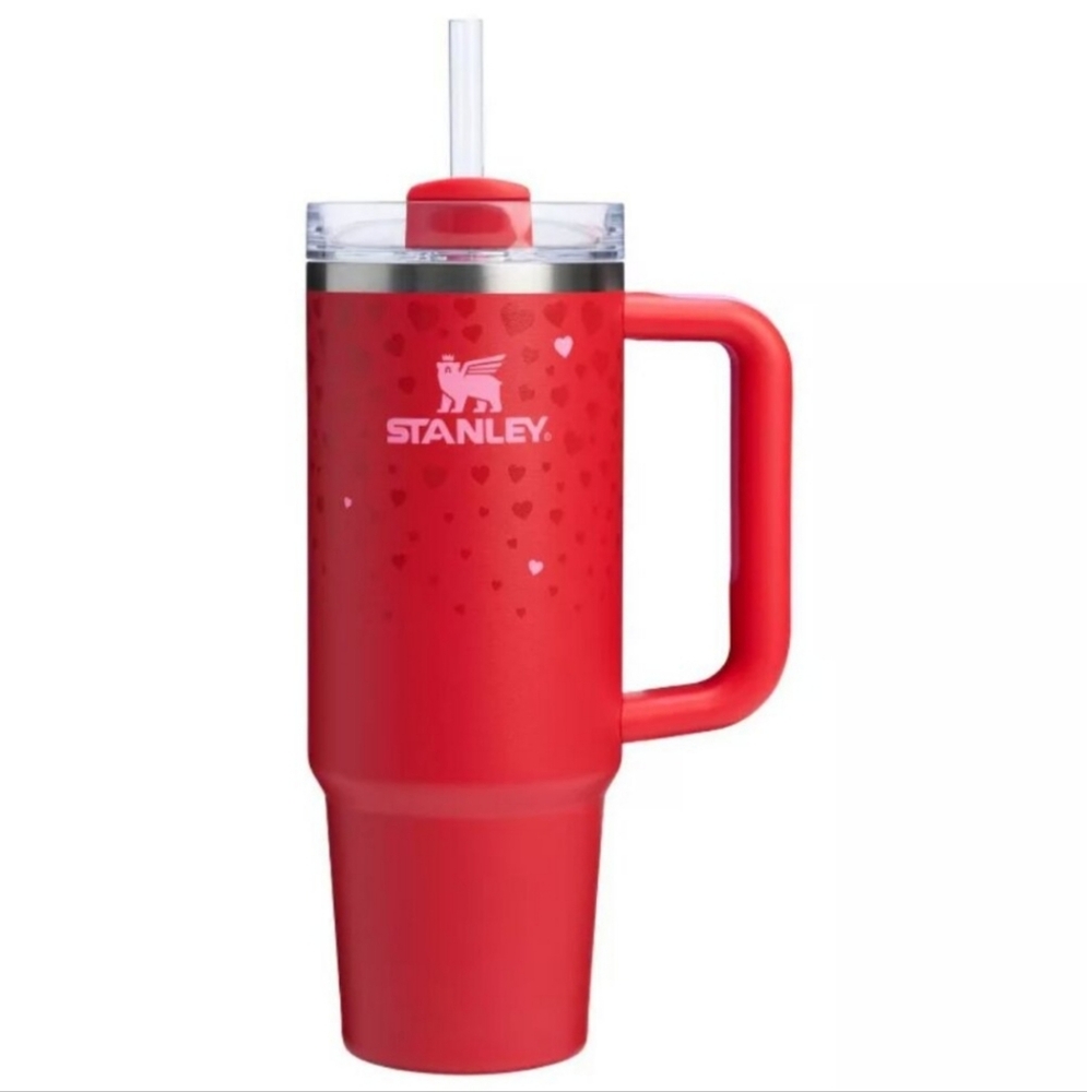 Stanley Target Exclusive Valentine's Day 2025 Ruby Hearts 40oz Tumbler N…